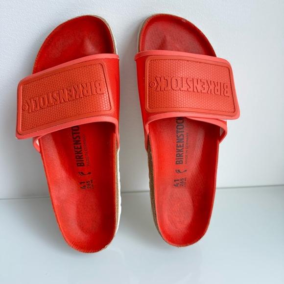 Birkenstock bright Coral Velcro Sandal sz41 - Picture 12 of 16